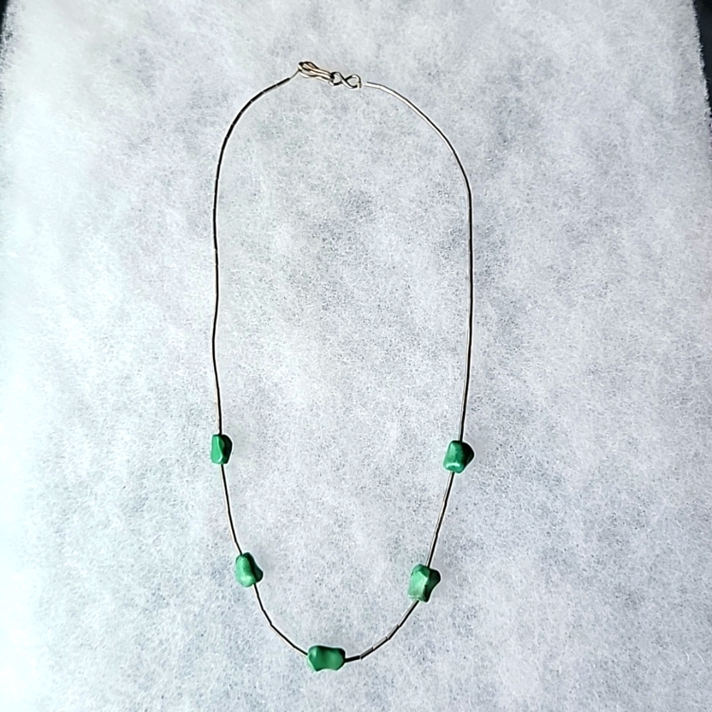 2/$8 Boho Southwestern Green Stone Necklace Choker